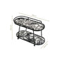 Toile De Jouy Vanity Storage Display 2 Tier Tray Black