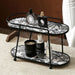 Toile de Jouy Vanity Storage Display 2 Story Tray Black