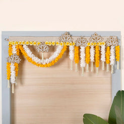 Festive Lotus Toran Multicolour- Festive Lotus Toran, Multicolour Toran, Decorative Lotus Toran, Colorful Festival Decor, Lotus Door Hanging