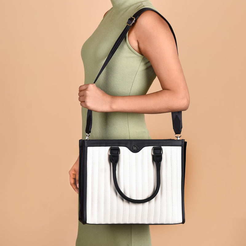 Ultra Chic Tote Handbag For Women White