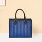 Vegan Leather Tote Bag For Women Midnight Blue