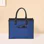 Vegan Leather Tote Bag For Women Midnight Blue