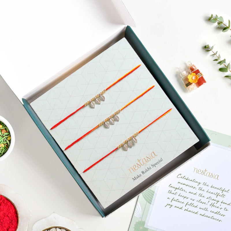 Traditional Moli Rakhi Gift Hamper Set Of 5 With Card And Box