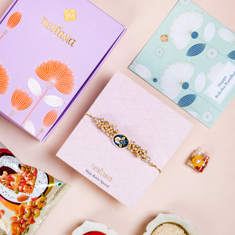 Traditional-Tiny-Pearls-Rakhi-Gift-Hamper