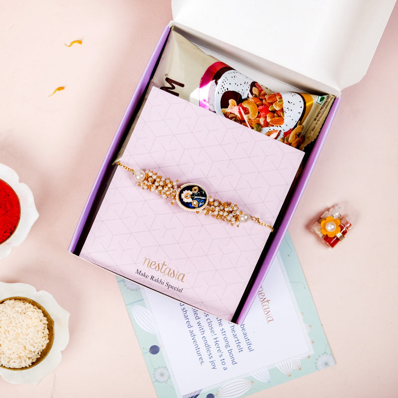 Traditional-Tiny-Pearls-Rakhi-Gift-Hamper