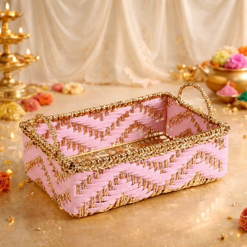 Handwoven Basket Pink