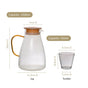 Transparent Ribbed Jug And Glass Set Of 7