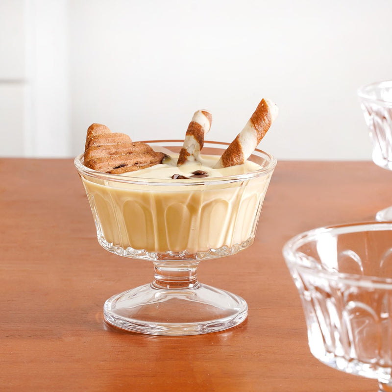 Transparent Thick Stem Dessert Bowls Set Of 6 120ml