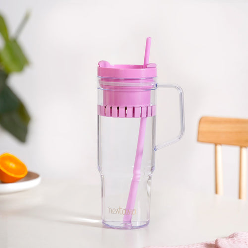 Transparent Water Bottle With Detachable Fruit Infuser 1300ml