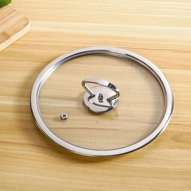 Transparent Glass Soup Pot With Stainless Steel Handle Extra Large 5500ml