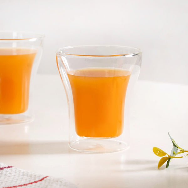 Transparent Double Walled Cocktail Glass Set Of 4 200ml