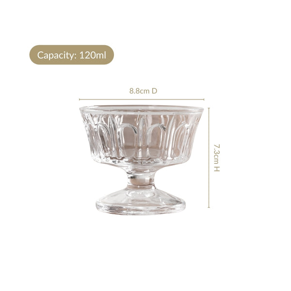 Vintage Dessert Glass Set Of 6 120ml