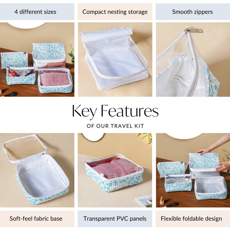 Travel Essential Suitcase Organiser Set Of 4