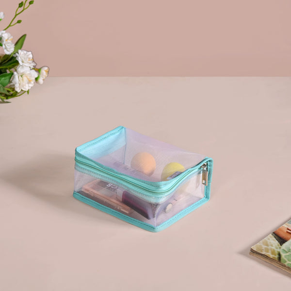 Travel Organiser Storage Bags In Aqua Set Of 3
