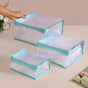 Travel Organiser Storage Bags In Aqua Set Of 3