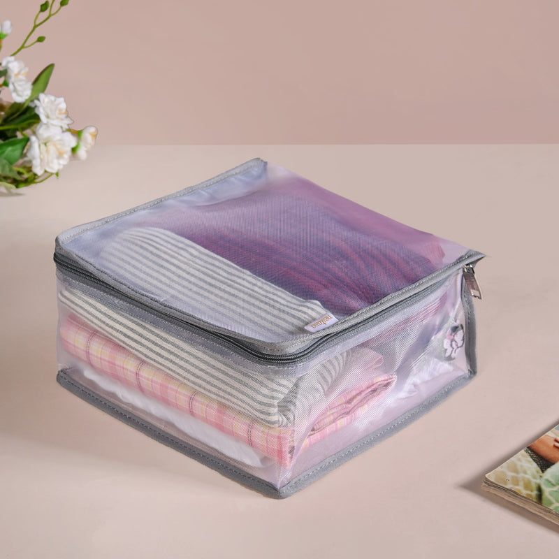 Travel Organiser Storage Bags In Grey Set Of 3