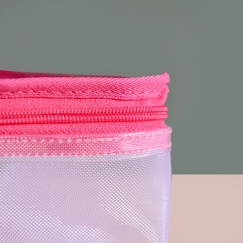Travel Organiser Storage Bags In Pink Set Of 3