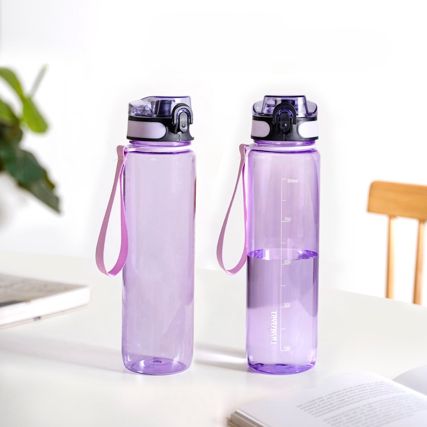 Aqualite Travel Water Bottles Set Of 2 Lavender Blush 1000ml