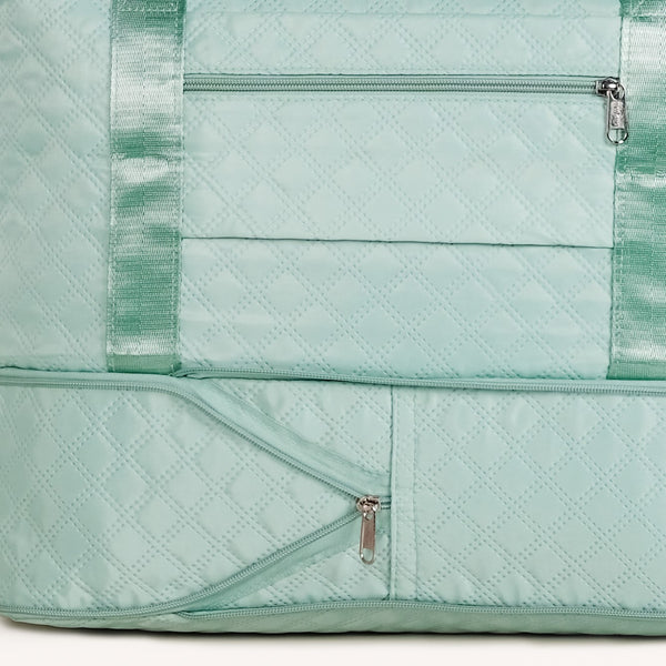 Montara Expandable Foldable Luxe Travel Bag Mint