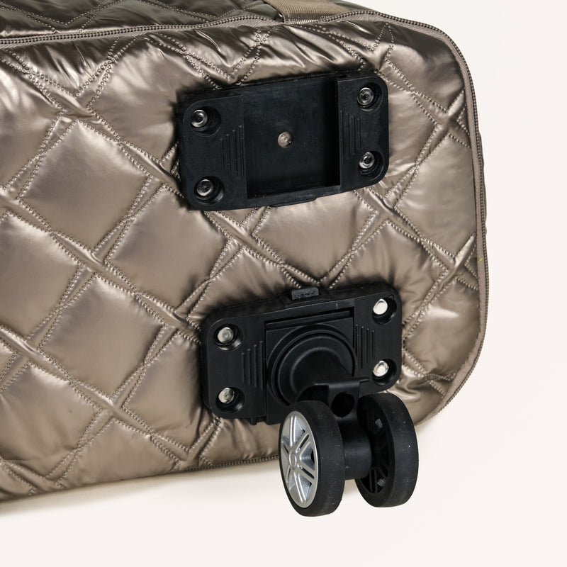 Waterproof Movo Expandable Rolling Duffle Bag Brown