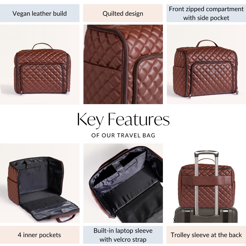 Brown Carry On Travel Bag