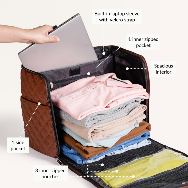 Brown Carry On Travel Bag