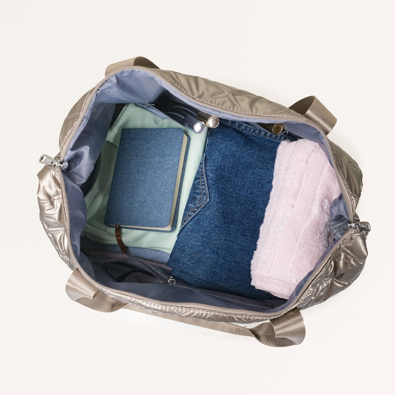 Waterproof Movo Expandable Rolling Duffle Bag Brown