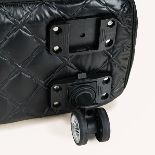 Movo Travel Bag With Removable Wheels Metallic Black