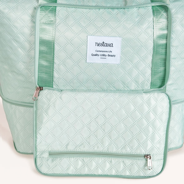 Montara Expandable Foldable Luxe Travel Bag Mint