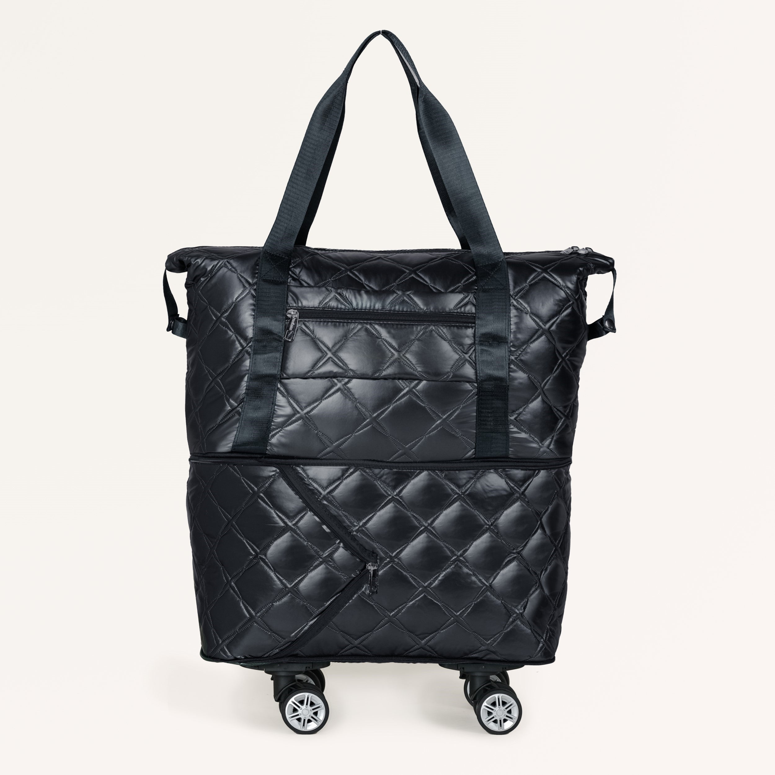 US Customized Quilted ボディー バッグ High Density Nylon Movo Travel Trolley Bag Black Online - Premium