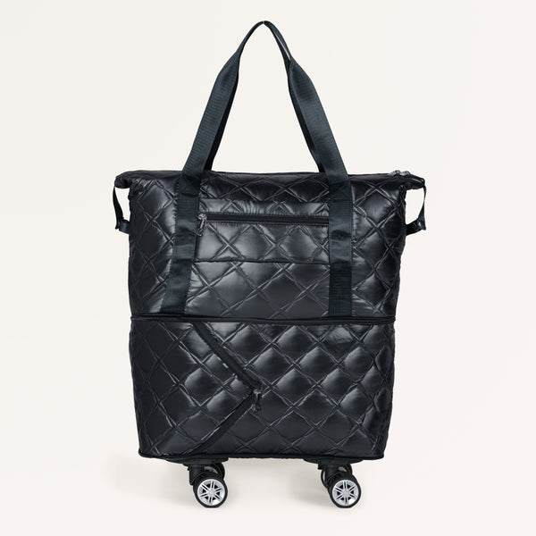 Movo Travel Bag With Removable Wheels Metallic Black