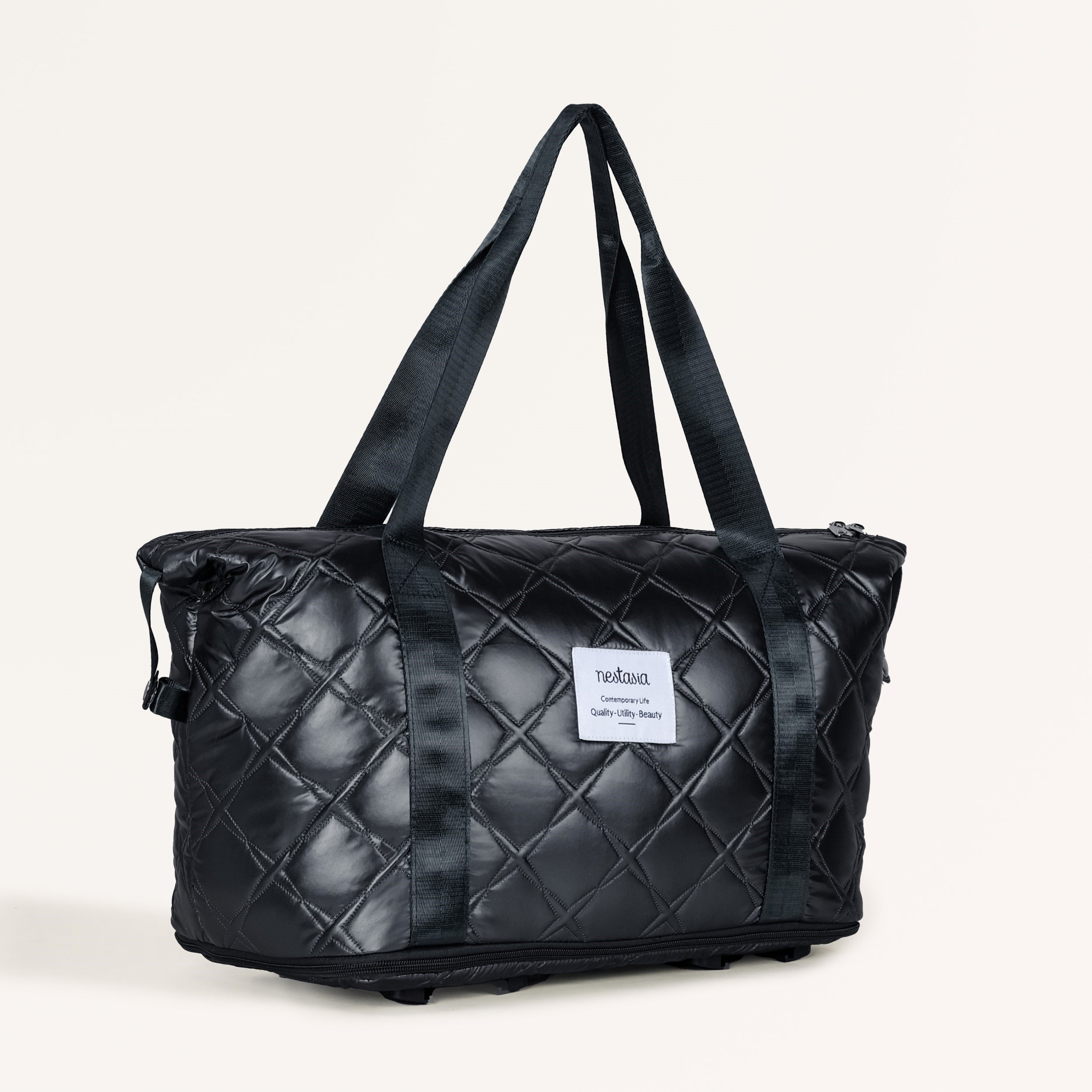 High Density Nylon Movo Travel Trolley Bag Black Online - Premium