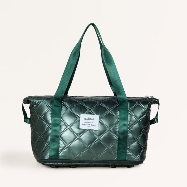 Expandable Movo Travel Bag With Removable Wheels Metallic Green