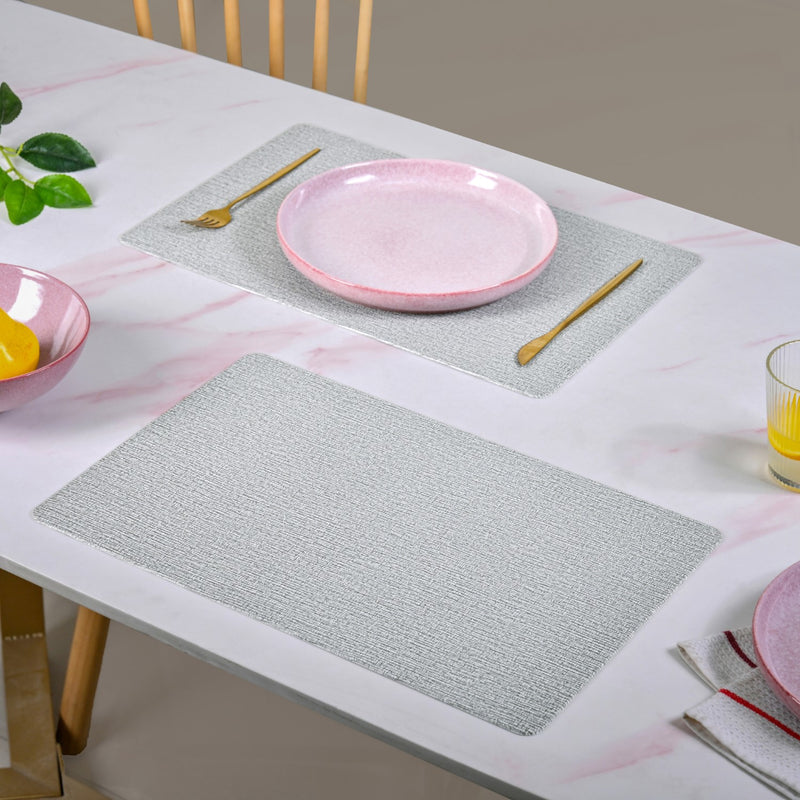 Treewood Grey Textile Print Placemat Set Of 6