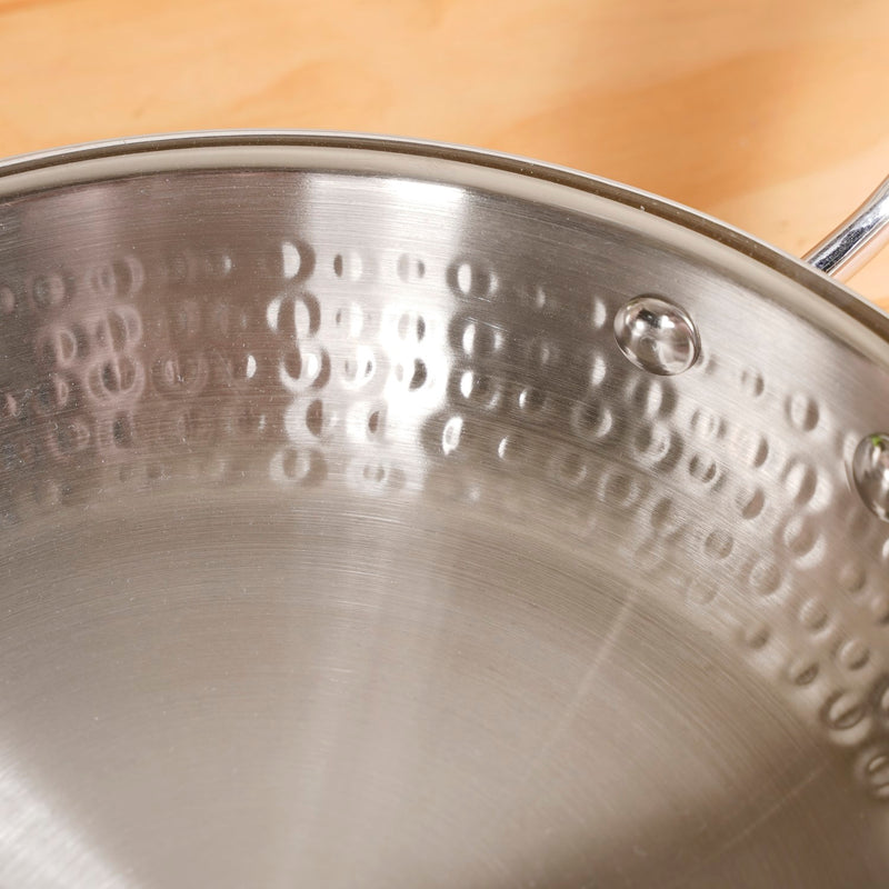 Tri-Ply Hammered Stainless Steel Frying Pan 1000ml