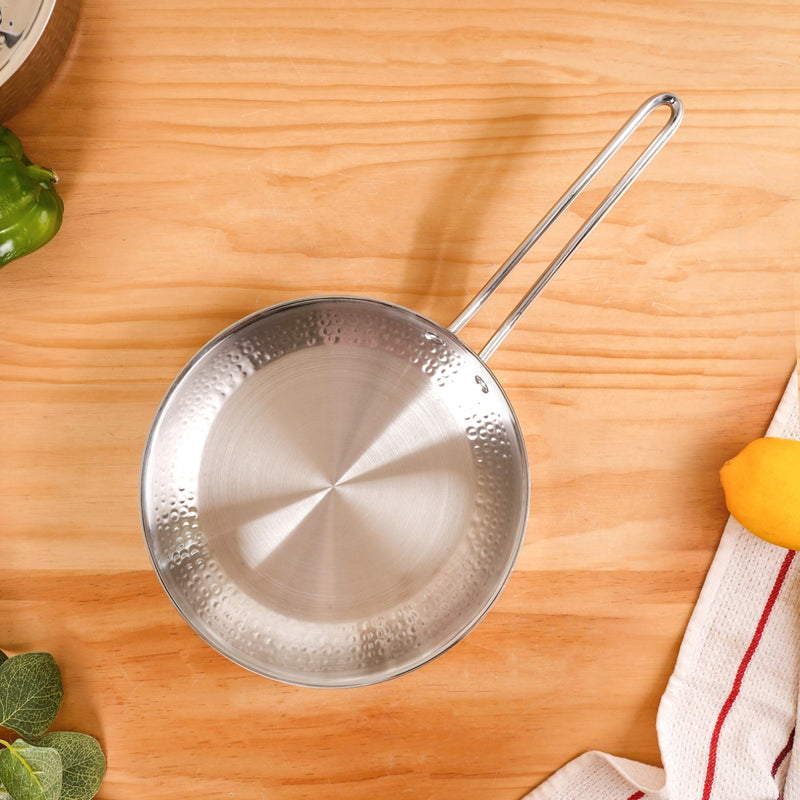 Tri-Ply Hammered Stainless Steel Frying Pan 1000ml