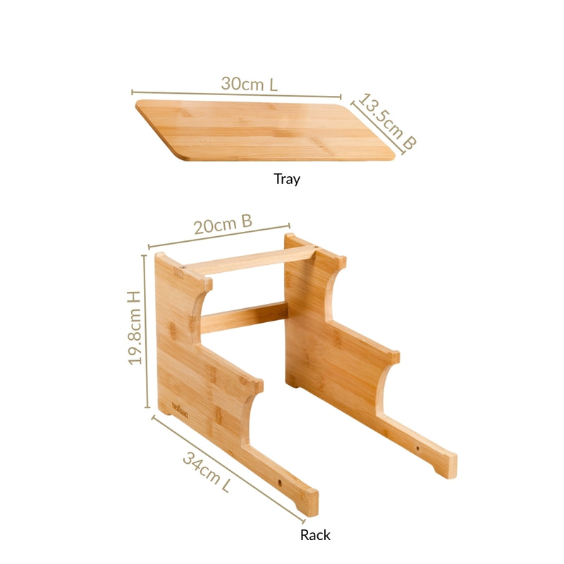Triple Layer Bamboo Platter Stand