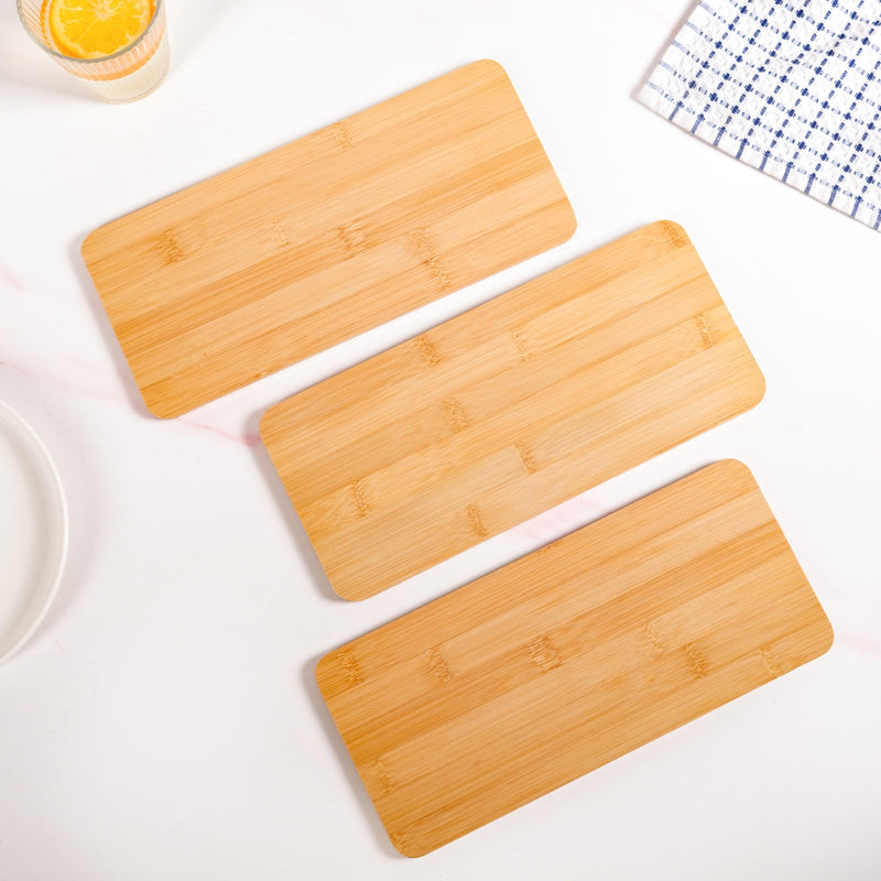 Triple Layer Bamboo Platter Stand