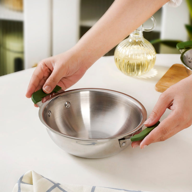 Pico Triply Induction Safe Stainless Steel Mini Kadai 900ml