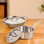 Triply Stainless Steel Set With Saucepan And Kadai