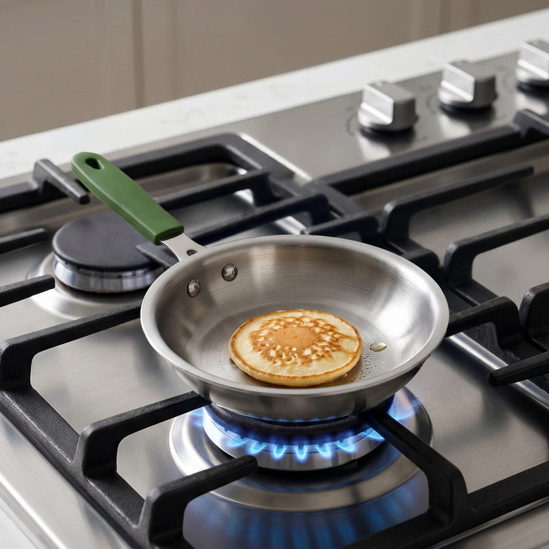 Pico Mini Triply Steel Fry Pan With Silicone Handle 900ml