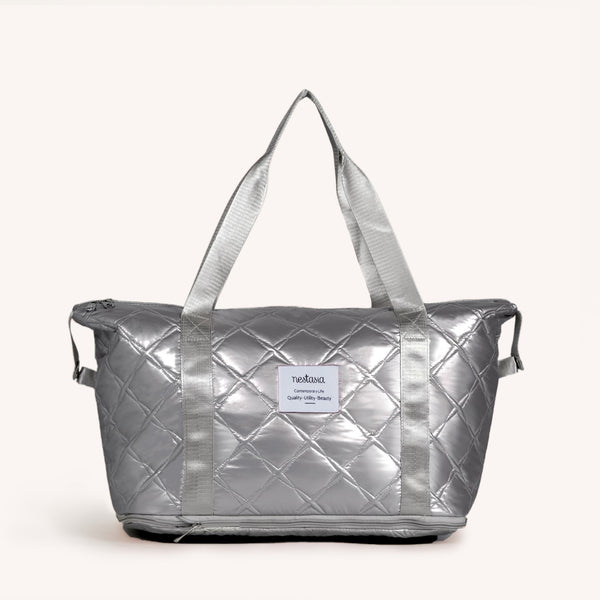 Movo Expandable Travel Bag With Removable Wheels Silver