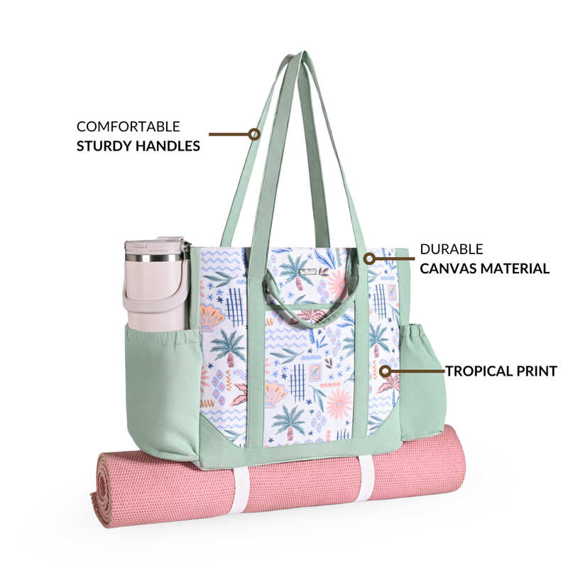 Tropical Mint Multipurpose Travel Tote