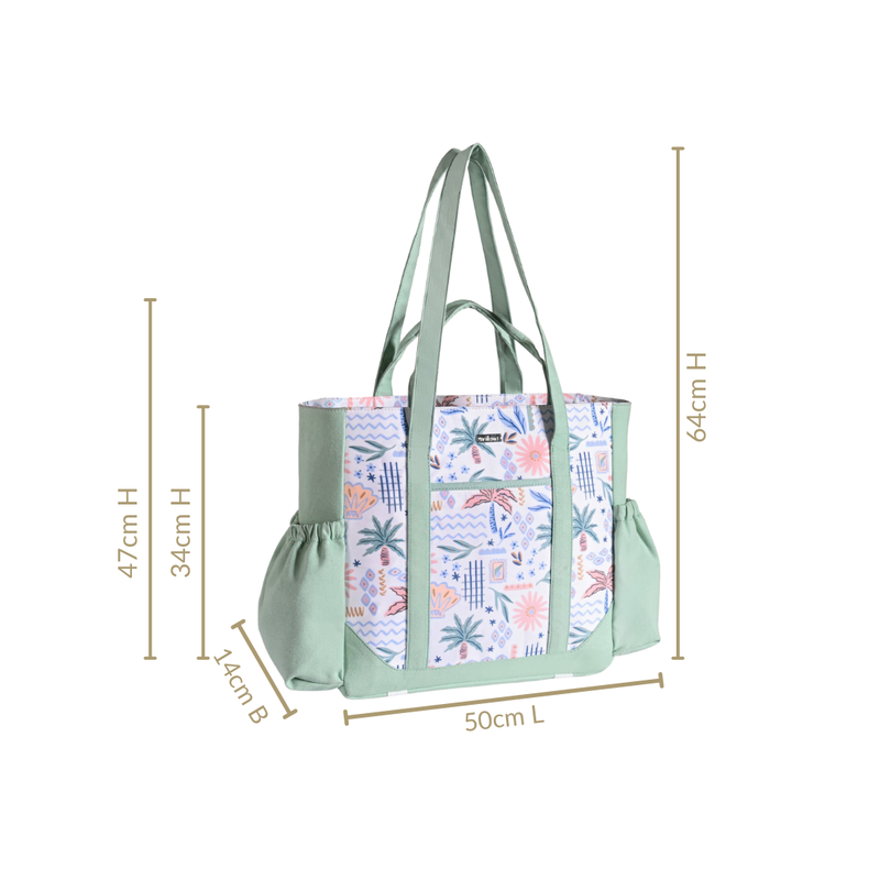 Tropical Mint Multipurpose Travel Tote