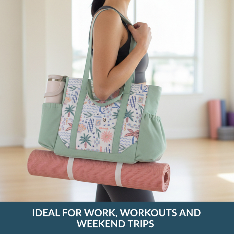 Tropical Mint Multipurpose Travel Tote