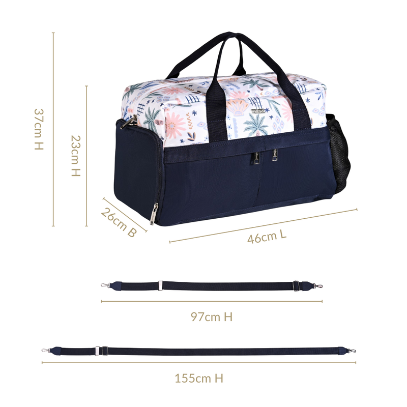 Tropical Print Lightweight Travel Duffle Bag