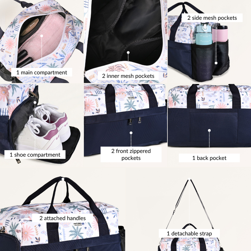Tropical Print Lightweight Travel Duffle Bag