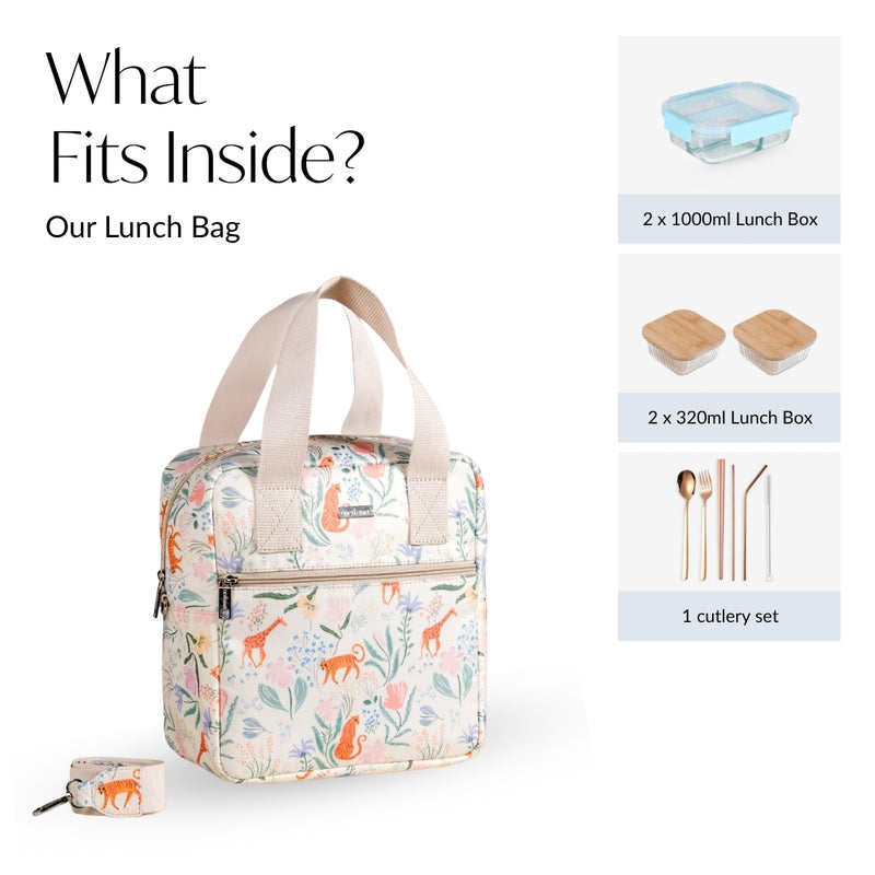 Tropical Safari Animal Print Lunch Bag