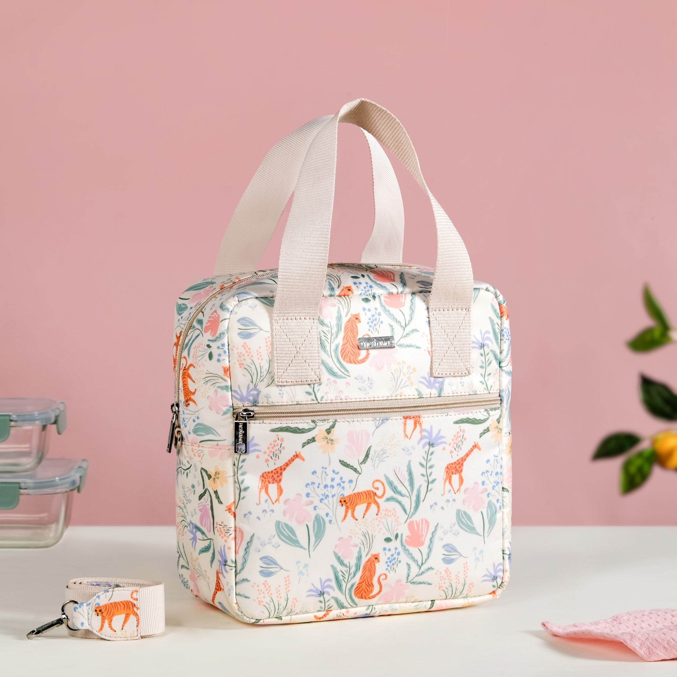 Tropical Safari Animal Print Lunch Bag