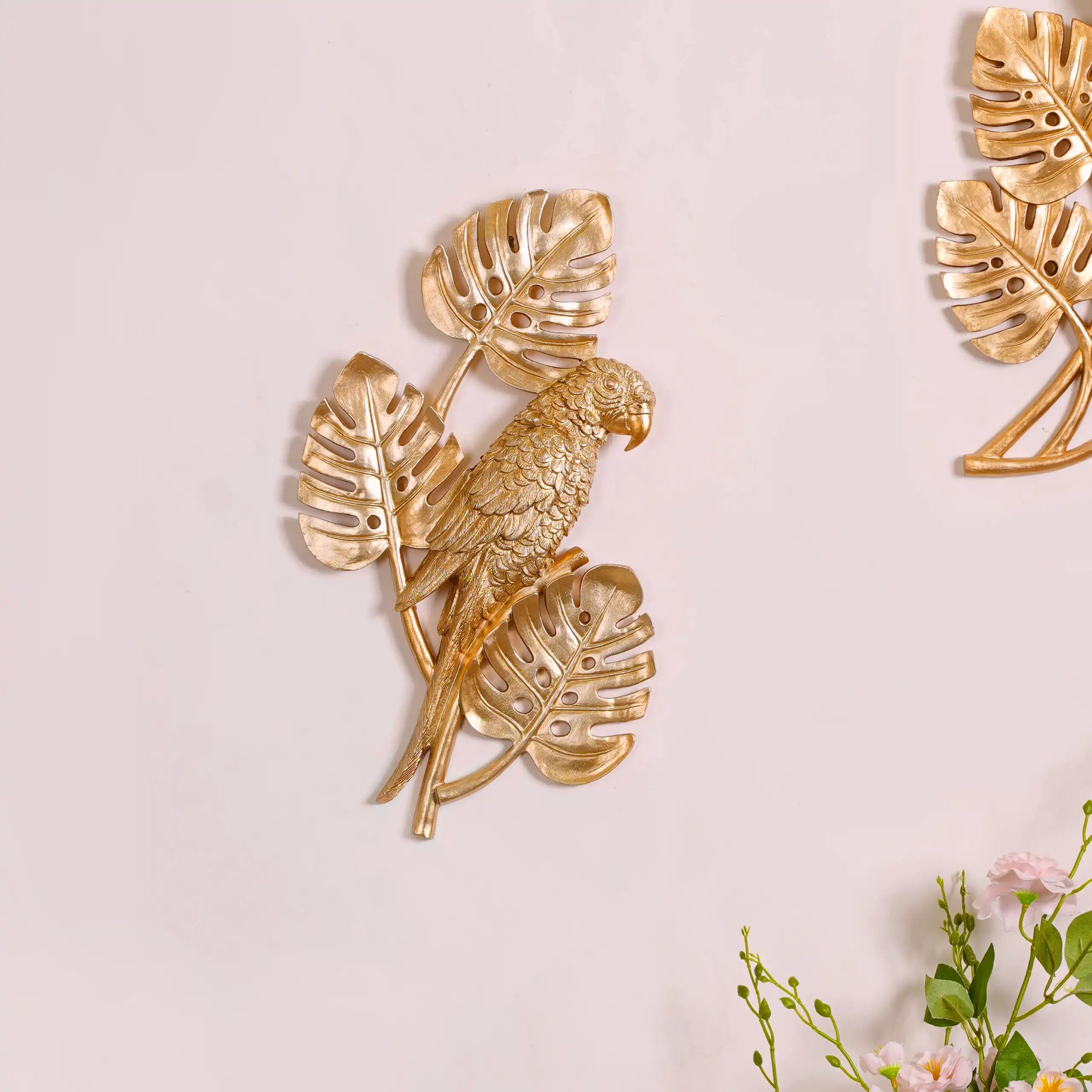 Tropical Parrot Wall Decor Gold Online Premium Wall Decoration Nestasia